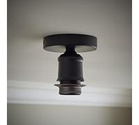ValueLights Shaw Flush Brushed Brass, Chrome, Gold & Black Ceiling Light Fitting ValueLights Black