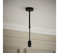 Valuelights Shaw Matte Black Adjustable Drop Bar Ceiling Pendant Light Fitting