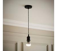 Valuelights Shaw Matte Black Rechargeable Ceiling Pendant Light Fitting