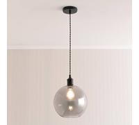 ValueLights Shaw Single Adjustable Matte Black Pendant Ceiling Light