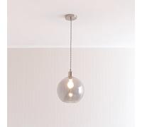 Valuelights Shaw Brushed Chrome Adjustable Single Pendant Ceiling Light