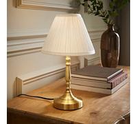 Valuelights Sienna Touch Table Lamp With Pleated Shade
