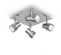 Valuelights Silver Ceiling Bar Spotlight And Gu10 Spotlight Led 5W Cool White 6500K Bulbs