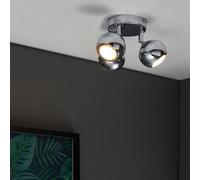 Valuelights Silver Ceiling Bar Spotlight And Gu10 Spotlight Led 5W Cool White 6500K Bulbs