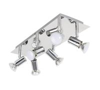 Valuelights Consul Silver Ceiling Bar Spotlight And Gu10 Spotlight Led 3W Warm White 3000K Bulbs
