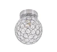 Silver Chrome Sphere Globe Design Acrylic Jewel Ceiling Light Fitting for Hallway Bedroom