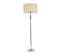 ValueLights | Silver Chrome Stacked Ball Single Stem Standing Floor Lamp with Cream Drum Shade | Floor Lamps & Torchieres, Home Décor & Improvement Essential