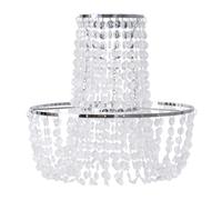 ValueLights | Silver Jewel Acrylic Droplet Chandelier Ceiling Pendant Light Shade Easy Fit Lampshade | Shades, Home Décor & Improvement Essential | 28cm Shade Width