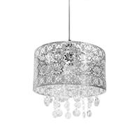 ValueLights | Silver Moroccan Style Drum Light Shade | Pendant Lights, Home Décor & Improvement Essential | 220mm Shade Width