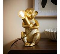 Valuelights Sitting Monkey Gold Table Lamp