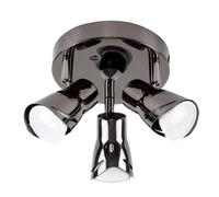 ValueLights Sleek Spotlight 3 Way Black Ceiling Bar Spotlight ValueLights Black