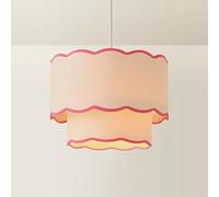 ValueLights | Sloane 2 Tier Pink Colour Clash Scallop Ceiling Lamp Shade | Shades, Home Décor & Improvement Essential