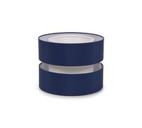 ValueLights | Small 2 Tier Drum Lampshade in Navy Blue | Lamp Shades, Home Décor & Improvement Essential | Includes 10W LED Bulb | 260cm Shade Width