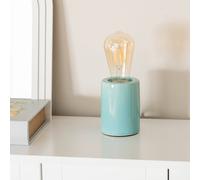 Small Green Glazed Ceramic Bedside Table Lamp ValueLights Green One Size