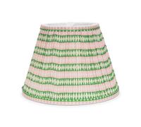Small Pink Aztec Gathered Fabric Pleated Tapered Lampshade Easy Fit Light Shade - LED Bulb Included