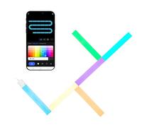 ValueLights | Smart RGBIC Light Bars Kit, DIY LED Lights Colour Changing, Works with Alexa & Google, App Control Music Sync Wall Panel - Set of 6 | Smart Lighting & Home Tech Improvements Essential
