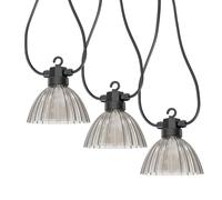 ValueLights Smoked Pleated 6 x Battery Operated Outdoor String Lights