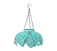 Valuelights Solar Powered Aqua Colour Pop Solar Hanging Lantern Light In Blue Blue