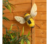 Valuelights Solar Powered Bee Outdoor Garden Fence Wall Light In Yellow Yellow