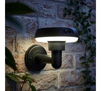 ValueLights Solar Powered LED Matte Black Sensor Outdoor Wall Light ValueLights Black
