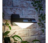 ValueLights Solar Powered LED Matte Black Sensor Outdoor Wall Light ValueLights Black