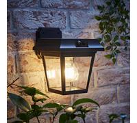 ValueLights Solar Powered LED Matte Black Sensor Outdoor Wall Light ValueLights Black