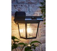 ValueLights Solar Powered LED Matte Black Sensor Outdoor Wall Light ValueLights Black