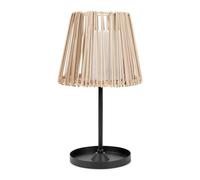 Valuelights Solar Powered Natural Rattan Outdoor Tabletop Light In Brown Brown