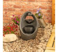 ValueLights | Solar Powered Cascading Water Feature Fountain Outdoor Light | Water Features, Home Décor & Improvement Essential | Swirl Design