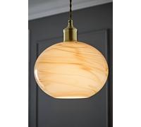 ValueLights | Sookie Alabaster Marble Effect Glass Easy Fit Pendant Lamp Shade | Shades, Home Décor & Improvement Essential | 245mm Shade Width