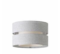 ValueLights | Sophia 2 Tier Grey Linen Drum Ceiling Lamp Shade | Shades & Home Improvements Essential | 300mm Shade Width