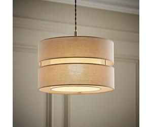 ValueLights | Sophia 2 Tier Natural Linen Drum Ceiling Lamp Shade Bulb | Ceiling Lights, Home Décor & Improvement Essential