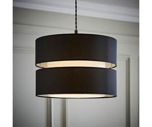 Valuelights Sophia Large Black 2 Tier Ceiling Light Shade (D)35Cm