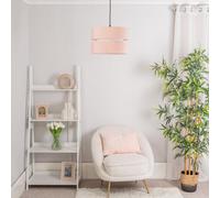 Valuelights Sophia Large Blush 2 Tier Ceiling Light Shade And Bulb (D)35Cm
