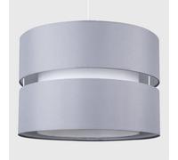 MiniSun | Modern Large 2 Tier Grey and White Ceiling Light Shade | Pendant Lights, Home Décor & Improvement Essential | Includes 10W LED Bulb [3000K Warm White] | 35cm Shade Width