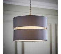 Valuelights Sophia Large Grey 2 Tier Ceiling Light Shade (D)35Cm