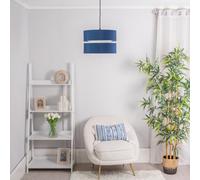 Valuelights Sophia Large Navy 2 Tier Ceiling Light Shade And Bulb (D)35Cm