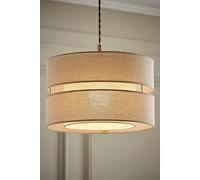 ValueLights | Sophia 2 Tier Natural Linen Drum Ceiling Lamp Shade | Shades & Home Improvements Essential | 300mm Shade Width