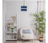 Valuelights Sophia Pair Of Small Navy 2 Tier Ceiling Light Shades (D)26Cm