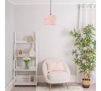 Valuelights Sophia Pair Of Two Small 26Cm Drum Easy Fit Ceiling Light Lamp Shades In Dusty Pink Dusty Pink 10 inches