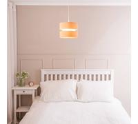 Valuelights Sophia Pair Of Two Small 26Cm Easy Fit Ceiling Lamp Shades With Bulbs In Camel Camel