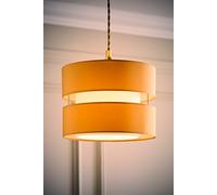 ValueLights | Small Easy Fit Ceiling Light Shade 2 Tier Pendant Drum Lampshade for Living Room Bedroom Hallway - Sand | Shades, Home Décor & Improvement Essential | Included LED Bulb