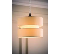 Sophia Small 26cm Drum Easy Fit Ceiling Light Lamp Shade with Bulb ValueLights Cream 10 inches