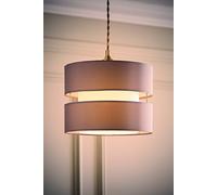 Sophia Small 26cm Drum Easy Fit Ceiling Light Lamp Shade with Bulb ValueLights Grey 10 inches