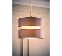 Sophia Small 26cm Drum Easy Fit Ceiling Light Lamp Shade with Bulb ValueLights Grey 10 inches