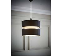 Valuelights Sophia Small 26Cm Drum Easy Fit Ceiling Pendant Light Lamp Shade In Black Black 10 inches