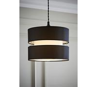 MiniSun | Modern 2 Tier Ceiling Light Shade in a Black Finish | Pendant Lights, Home Décor & Improvement Essential