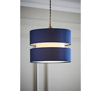 Valuelights Sophia Small 26Cm Drum Easy Fit Ceiling Pendant Light Lamp Shade In Navy Navy