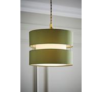 ValueLights Sophia Small 26cm Drum Easy Fit Ceiling Pendant Light Lamp Shade in Olive | Size: 10 inches ValueLights Olive 10 inches
