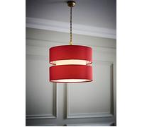 Valuelights Sophia Small 26Cm Drum Easy Fit Ceiling Pendant Light Lamp Shade In Red Red 10 inches